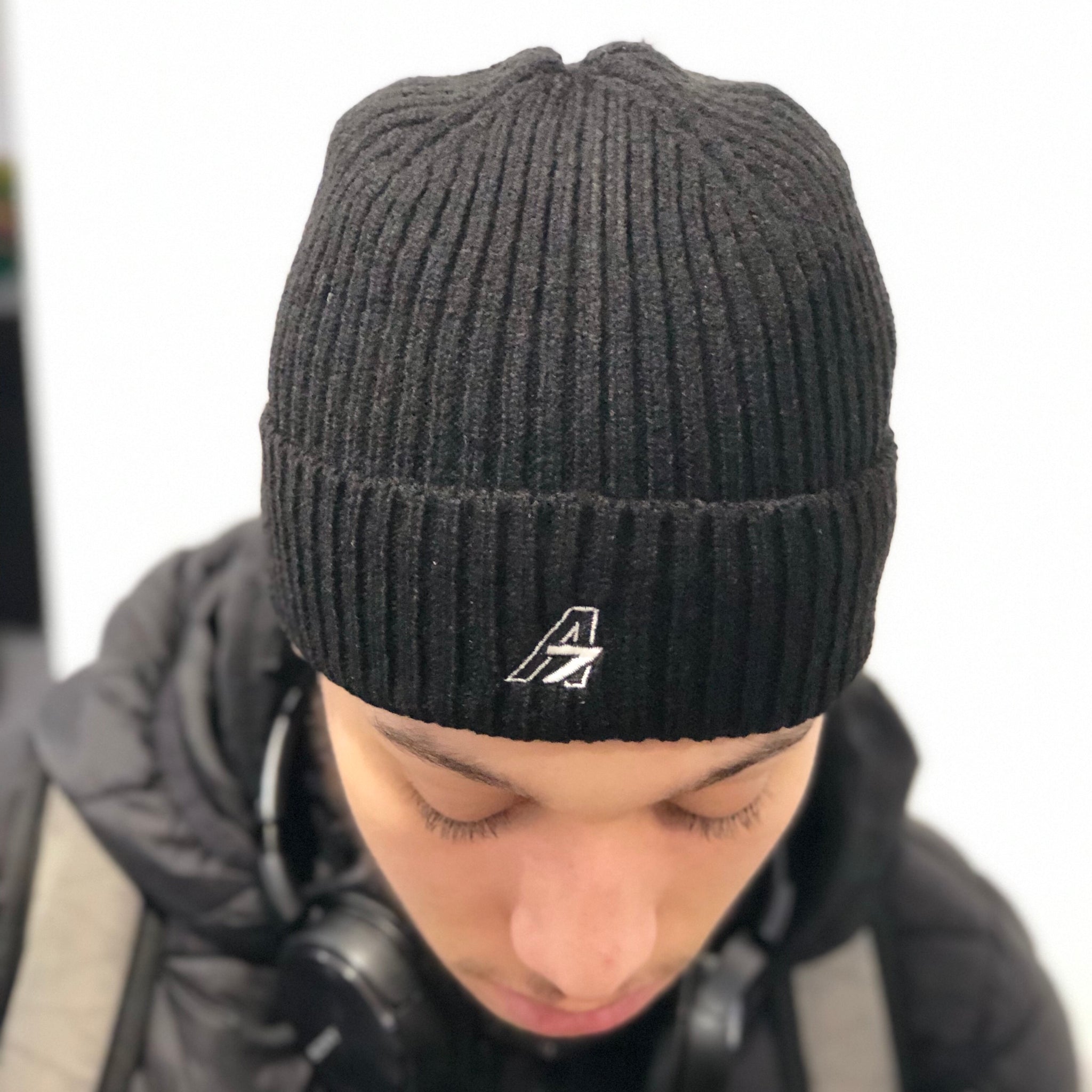 A7 Asher Beanie - Black with A7 logo