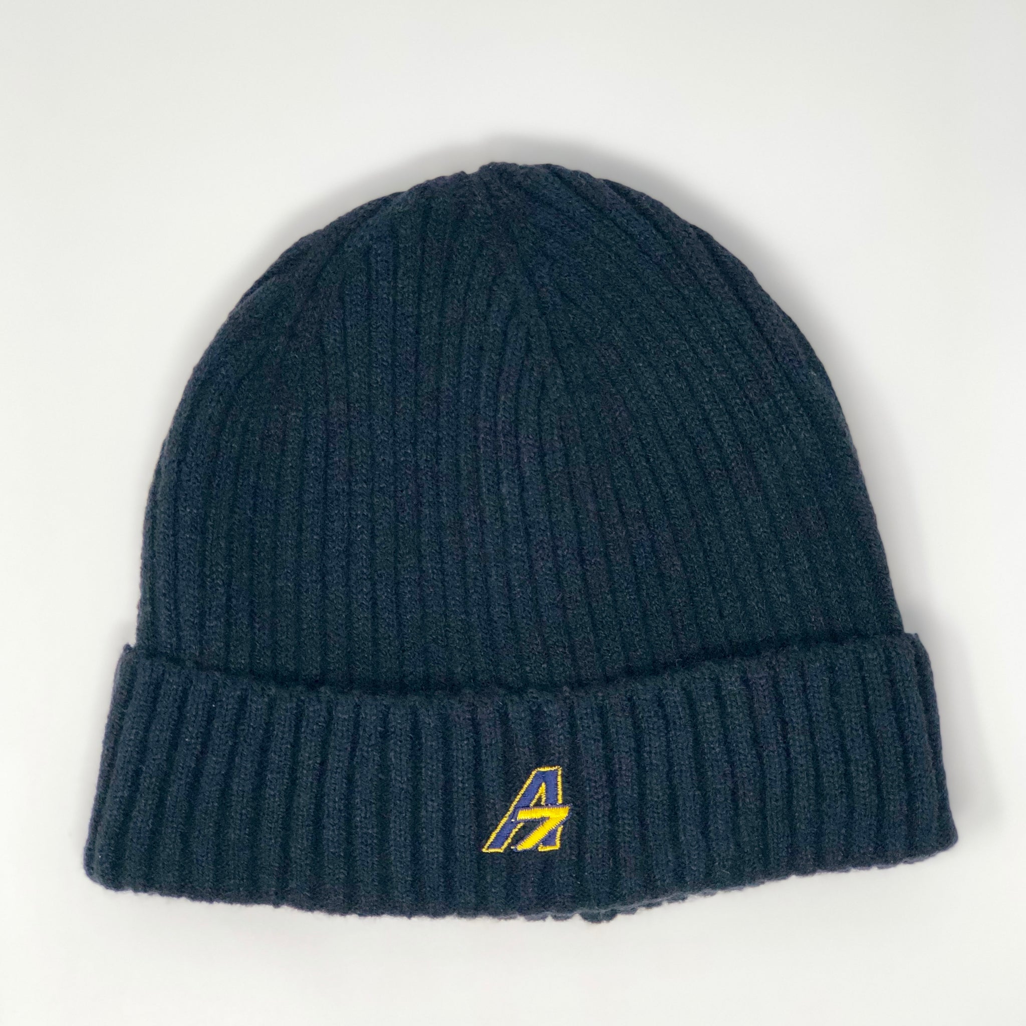 A7 Asher Beanie - Blue with yellow A7 logo