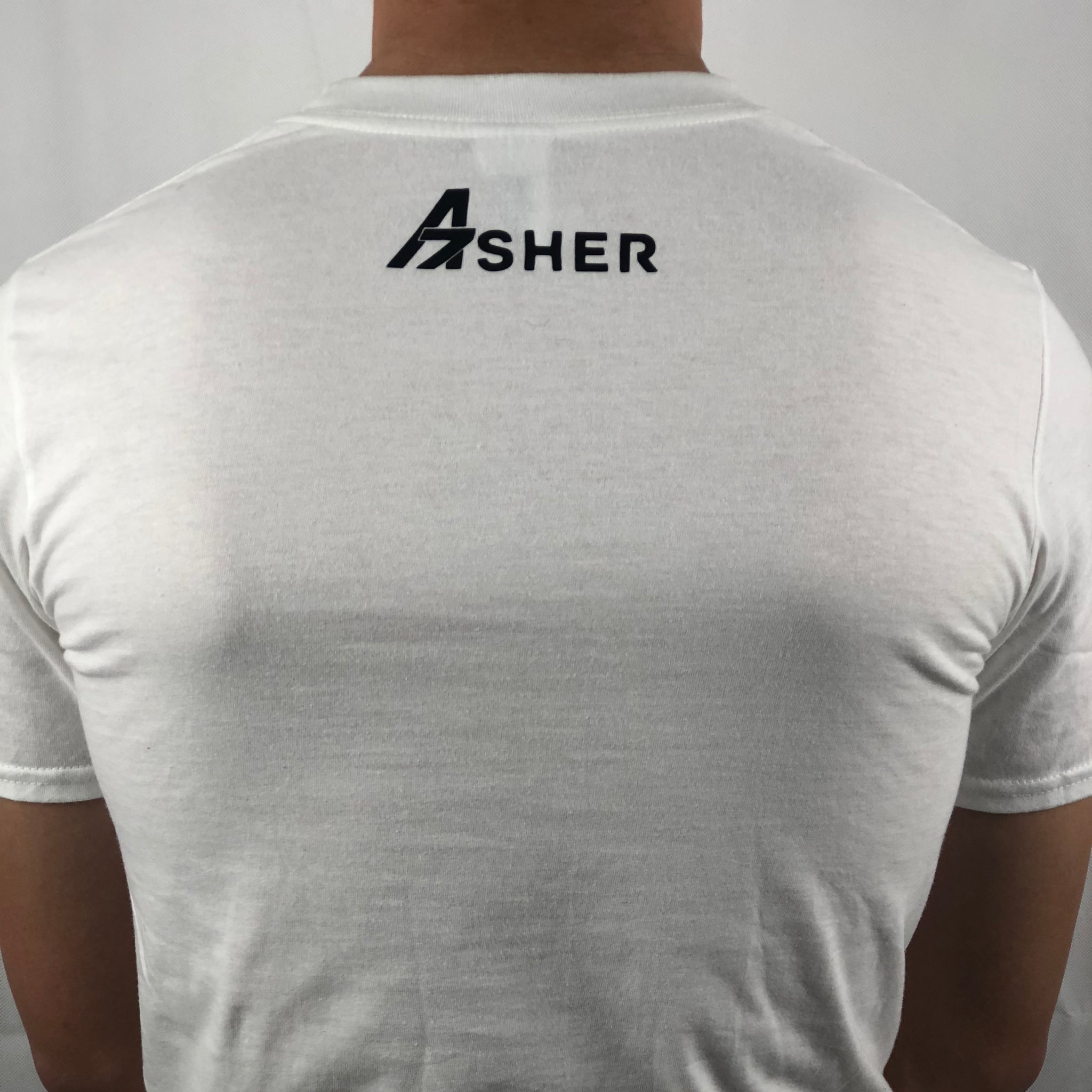 A7Asher "Dream | Believe | Achieve" White T-Shirt, Black A7 Logo