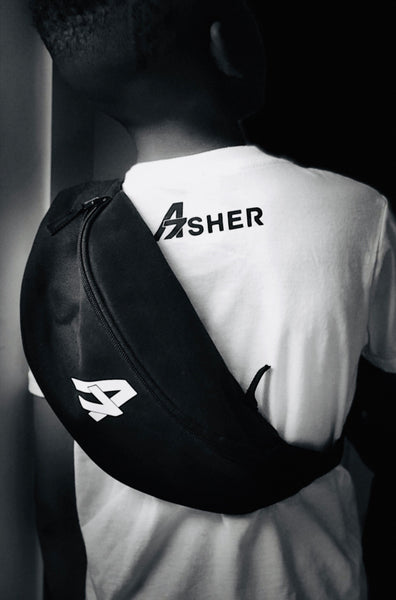A7Asher A7 Logo Black Belt Bag
